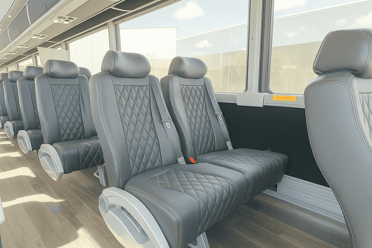 interior of Charter Bus Rental Suffolk charter bus